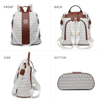 Woman Fashion Backpacks Handbags Anti-Theft Travel School Bags Shoulder Purse Wallet Set 2Pcs