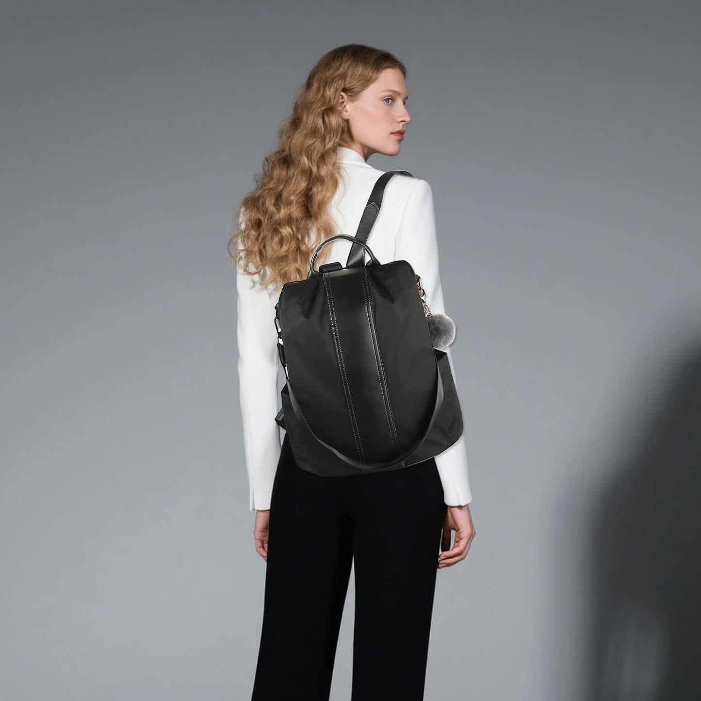 Women Backpack Purse Waterproof Nylon Anti-Theft Rucksack Lightweight Shoulder Bag