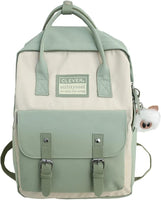 Aesthetic Backpack Cute Kawaii Backpack for School Backpack Cute Aesthetic (Light Green)